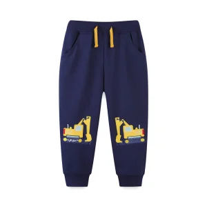 Metri di salto Nuovo arrivo Autunno Inverno Ragazzi Pantaloni sportivi Ricamo Escavatori Moda Pantaloni per bambini Pantaloni Abbigliamento per bambini 1
