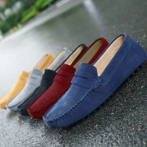 Scarpe casual da uomo Scarpe da uomo di moda Mocassini da uomo in vera pelle scamosciata fatti a mano Mocassini Slip On Scarpe basse da uomo Scarpe da guida maschili 1