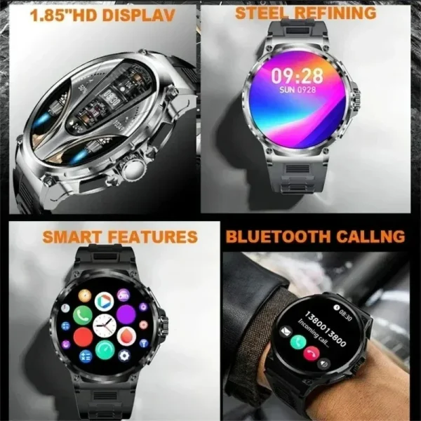 Xiaomi Nuovo 710mAh Chiamata Bluetooth Astuto Della Vigilanza Degli Uomini di Sport Orologi Da Uomo 1.85 "HD Monitor di Salute Impermeabile Smartwatch Per Android 5