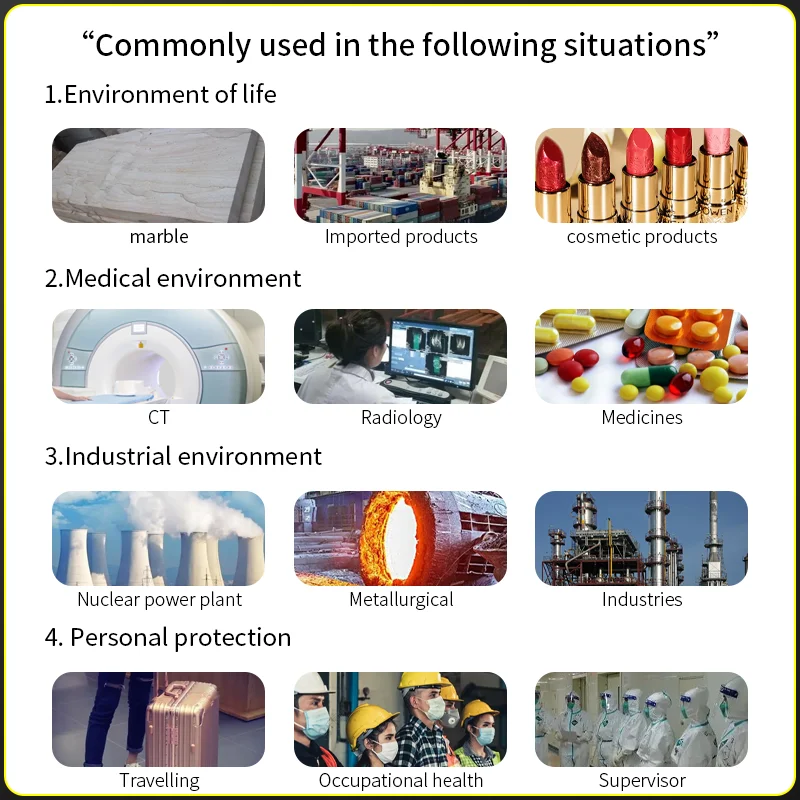MASTFUYI Rilevatore di radiazioni nucleari, contatore Geiger, tester di radioattività a raggi X/Ü/β, ricarica USB, vibrazioni e allarmi acustici 5