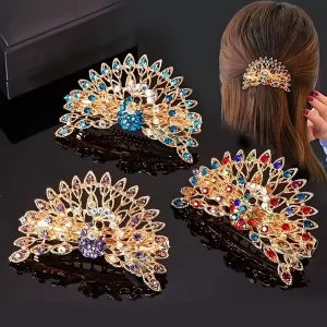 Fermagli per capelli in metallo con strass Clip a molla antiscivolo Clip per capelli coda di cavallo Piastra per capelli Clip per capelli Fermagli per capelli giornalieri per ragazze 1