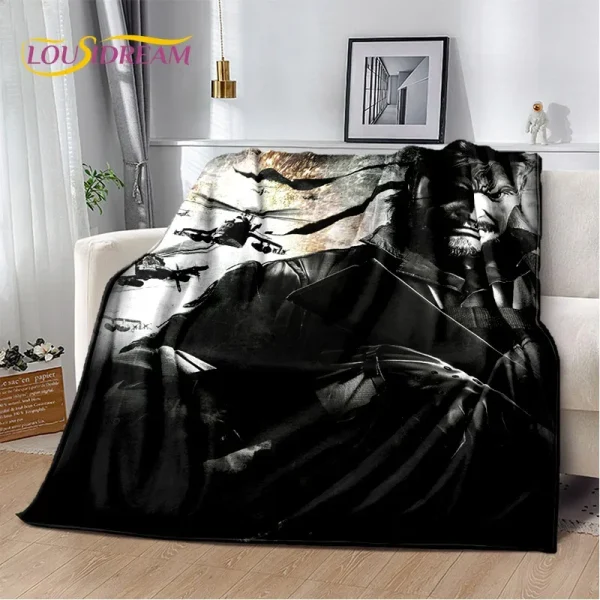 3D Game Metal Gear Solid Cartoon HD Gamer coperta, coperta morbida per la casa camera da letto letto divano Picnic Travel Cover coperta bambini 6