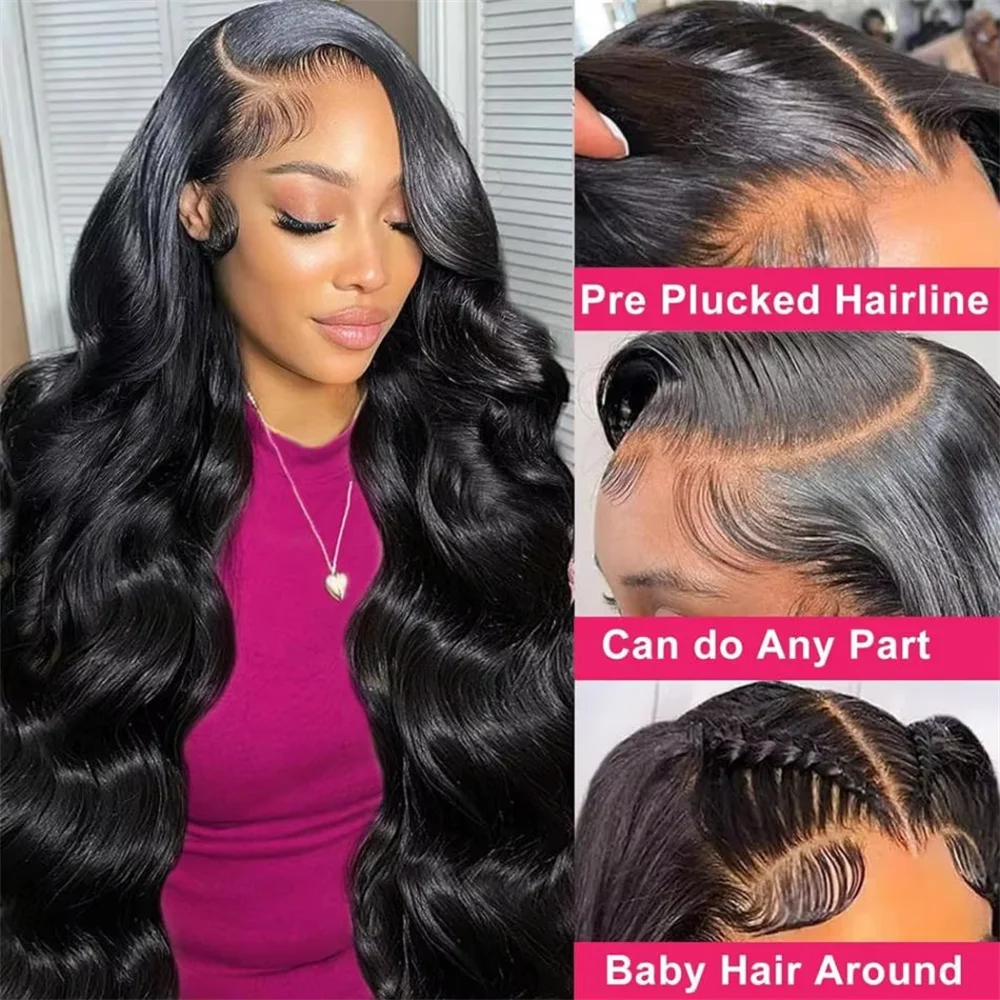 40 42 pollici parrucche dei capelli umani 13X6 Hd parrucca frontale del corpo del merletto onda profonda 360 piena del merletto 13X4 parrucche anteriori del merletto dei capelli umani per le donne 5