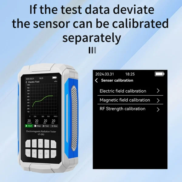 VT-ER3 Rilevatore di radiazioni elettromagnetiche 5 in 1 Campo elettrico Campo magnetico Tester di temperatura e umidità 2
