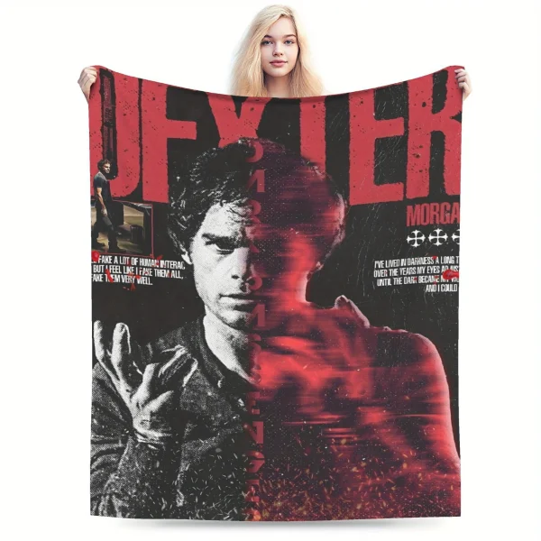 Coperta Dexter Morgan: abbraccia il design iconico, tessuto ultra morbido e vibrazioni accoglienti per la decorazione della casa a tema 1