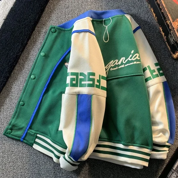 Giacca da baseball da ragazzo autunnale Nuova primavera Cappotti moda per bambini Bambini Casual Splicing Capispalla Adolescente Bello Lettera Vestiti 4