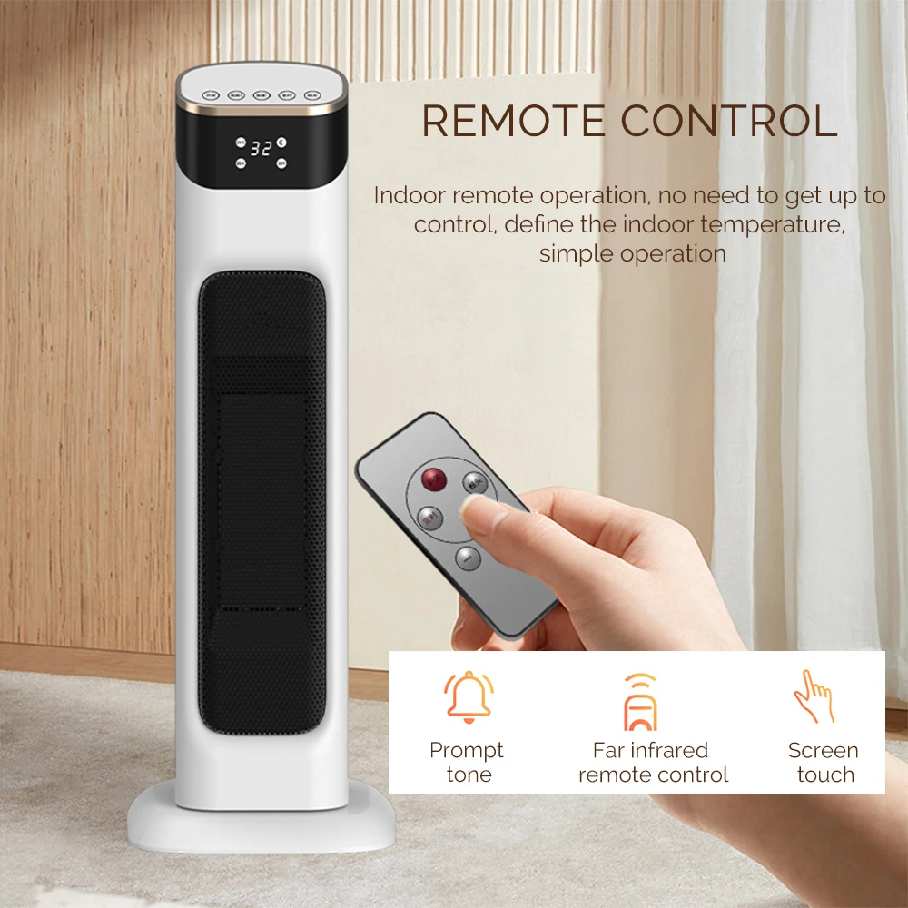 Termoventilatore elettrico PTC Temperatura regolabile Temporizzazione del telecomando Risparmio energetico Risparmio energetico Bagno Soggiorno Scaldino 2