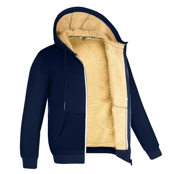 Cappotti invernali in lana d'agnello addensare giacche calde felpe con cerniera a maniche lunghe sport casual in pile cappotto nero giacca da donna con cappuccio 2