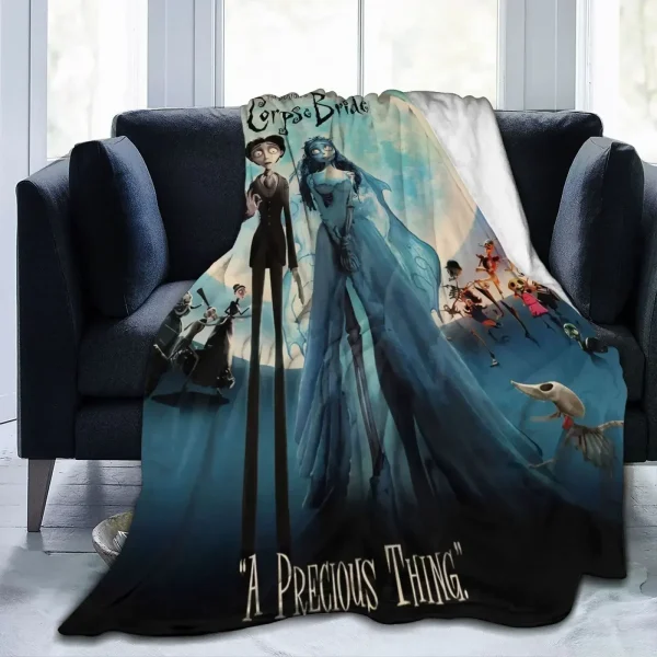 Coperta da sposa cadavere horror Coperta morbida e calda per divano letto Queen Size Decorazioni di Halloween Coperta da film spaventoso Regali di compleanno 4
