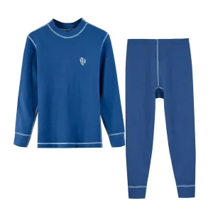 Intimo termico per ragazzi Cotone addensato caldo autunno inverno Set intimo per bambini adolescenti Set di abbigliamento per ragazze in due pezzi solido 1
