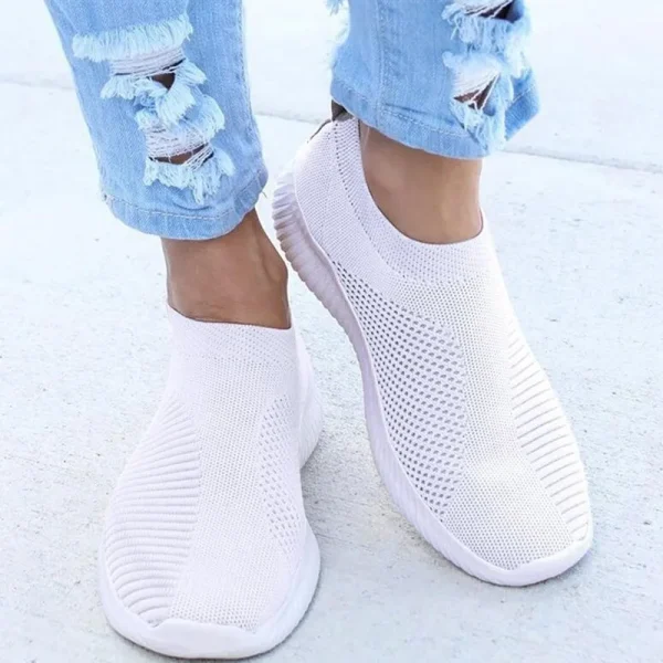 Scarpe basse da donna slip on bianche Scarpe da ginnastica bianche leggere da donna Estate Autunno Chaussures casual Scarpe basse da basket Femme 1