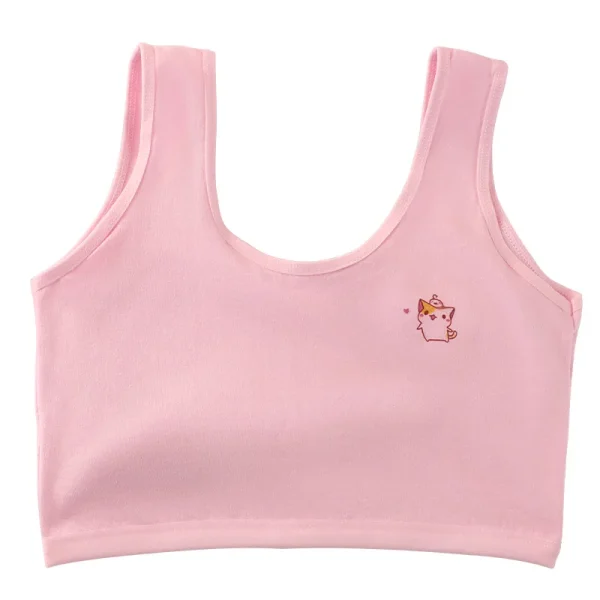 Nuove ragazze Big Boy Canottiera in cotone Studenti delle scuole medie 8-12-16 anni Ragazze Intimo Studente Biancheria intima Reggiseno Canotta 5