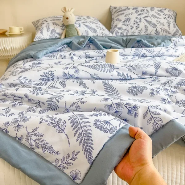 Estate Full Queen Divano traspirante Letto da ufficio Trapunte da viaggio Coperta da tiro Trapunta per aria condizionata Trapunta sottile e leggera 3