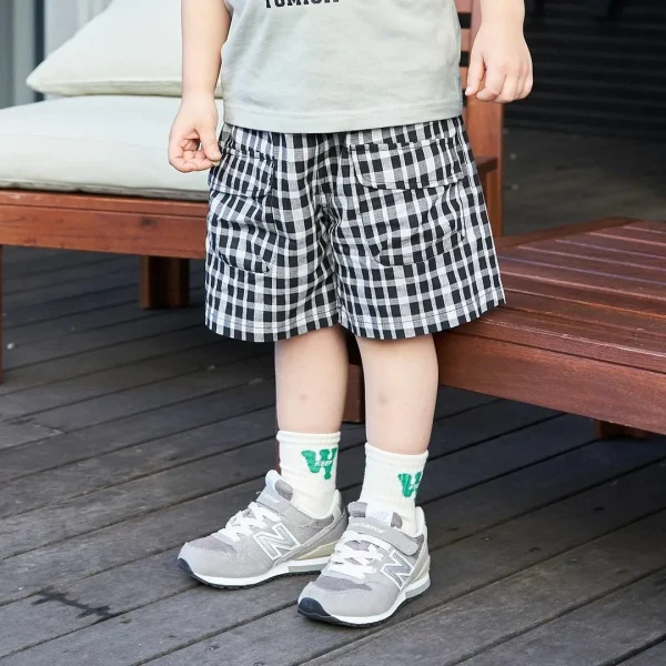 2024 nuovo arrivo estate Casual Toddler Shorts Baby Boy Plaid pantaloni corti All-match cotone confortevole allentato Kid Girl Shorts 5