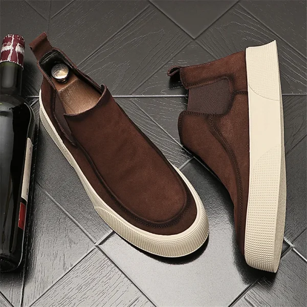 2025 inverno Chelsea Trend stivaletto da uomo a punta Slip On scarpe Casual mocassini appartamenti calzature sportive da passeggio Zapatillas Hombre 3