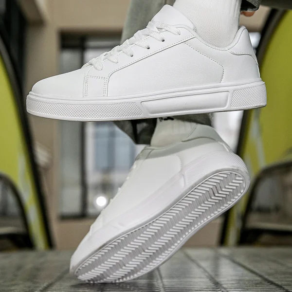 Scarpe da uomo in pelle PU Sneakers Scarpe casual di tendenza Scarpe da ginnastica maschili per il tempo libero Calzature da uomo Scarpe vulcanizzate Scarpe da coppia Scarpe da donna 2