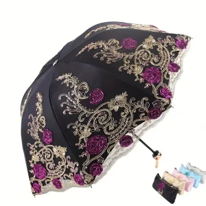 1 pezzo di ombrellone con motivo in pizzo retrò, ombrellone da principessa antigraffio, ombrellone da sposa, ombrellone da vacanza, ombrellone da tiro, ombrellone speciale da donna 1