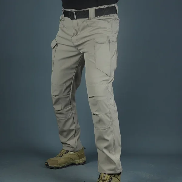 Pantaloni tattici da uomo pantaloni Cargo pantaloni elastici da combattimento abbigliamento da trekking impermeabile campeggio arrampicata lavoro pantaloni da esterno resistenti all'usura 5