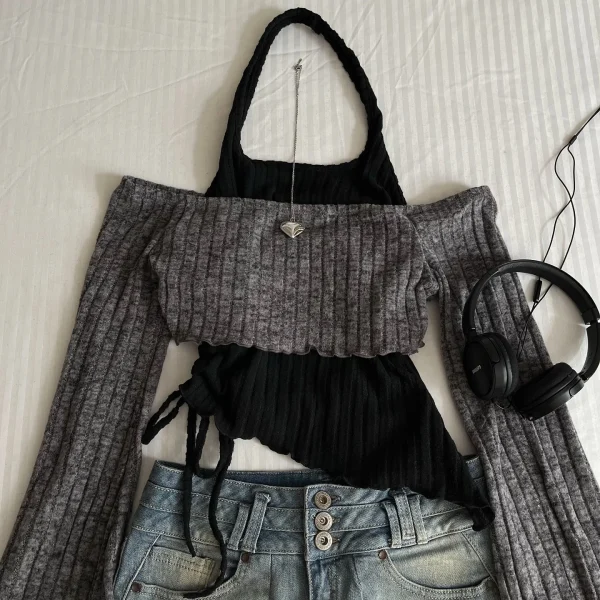 Estetica Gotica Stampa floreale Baggy T-shirt Emo Vestiti Y2k gotico Grunge Grafica Manica lunga Tees Top Donna Autunno E-Girls 1