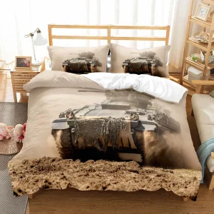 Set copripiumino per carri armati militari Set biancheria da letto per ragazzi King Queen Double Full Twin Single Size 1