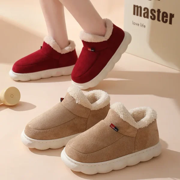 Kidmi Inverno Caldo Pelliccia Scarpe Da Uomo All'aperto Fuzzy Antiscivolo Scarpe Da Uomo Casual Breve Peluche Casa Scarpe Da Uomo Morbide Fuzzy Pantofole Accoglienti 3