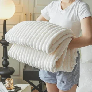 1pc soffice coperta di velluto corallo aria condizionata flanella peluche confortevole addensato e caldo morbido peluche coperta copriletto 1
