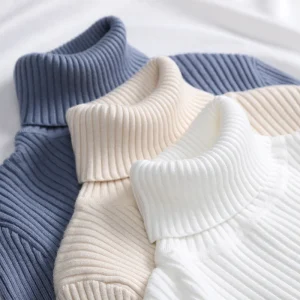 Maglione dolcevita autunnale da donna Pullover morbidi lavorati a maglia Maglioni di cashmere Maglioni morbidi di base Camicetta basic femminile Novità 1