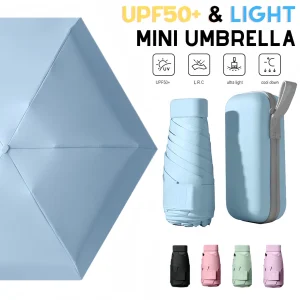 Mini ombrellone a capsula Ombrello soleggiato e piovoso Dualuse Protezione solare antipioggia Ombrellone portatile da viaggio all'aperto 1
