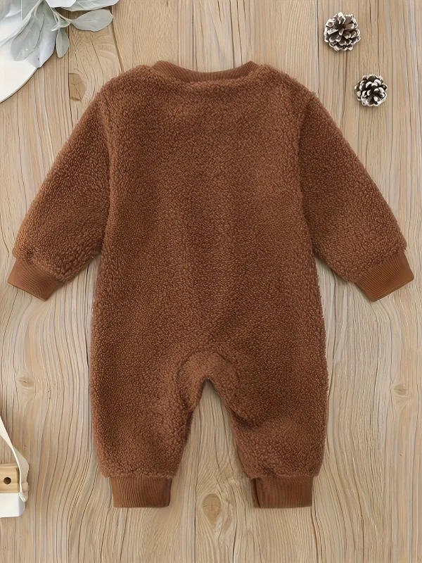 Simpatico peluche autunno inverno pagliaccetto per bambini vestito a maniche lunghe abbigliamento per neonati bambino tutto in uno outfit vestiti per bambini 2