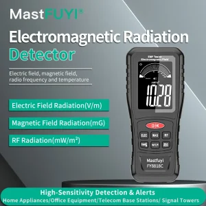 MASTFUYI Rilevatore di radiazioni elettromagnetiche ad alta precisione Schermo riflettente Ricarica diretta al litio Home Office Uso esterno 1