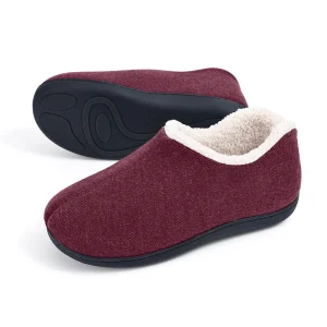 Goosecret Pantofole in cotone per la casa per le donne Pantofole pelose in pelliccia calda e accogliente per interni invernali Coppia camera da letto Scivoli in memory foam antiscivolo 1