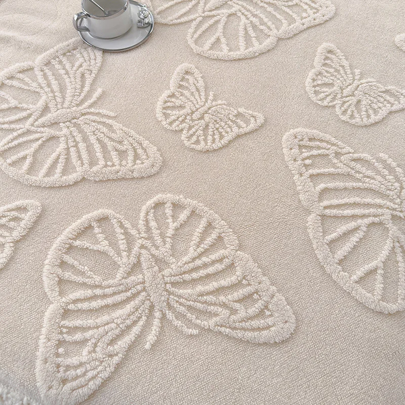 Coperta in pile jacquard Taf a farfalla con squisita farfalla 3D Coperte autunnali in finta lana d'agnello calda e spessa per divano letto 5