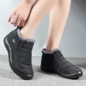 Stivali da neve da donna Scarpe unisex moda Slip On Scarpe con plateau per donna Stivaletti Scarpe invernali in peluche impermeabili Botas Mujer 1