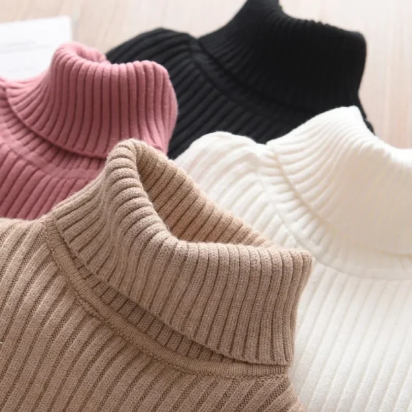 2025 Nuovo Maglione Per Bambini Maglioni Autunno Ragazze Maglioni A Collo Alto 1-9 Anni Neonati maschi Pullover Inverno Lavorato A Maglia Che Basa Ragazzi Maglioni 2