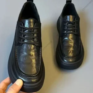 Scarpe da tavolo casual da lavoro da uomo nuove punta tonda moda britannica versatile traspirante in pelle PU scarpe formali con suola morbida per uomo 1