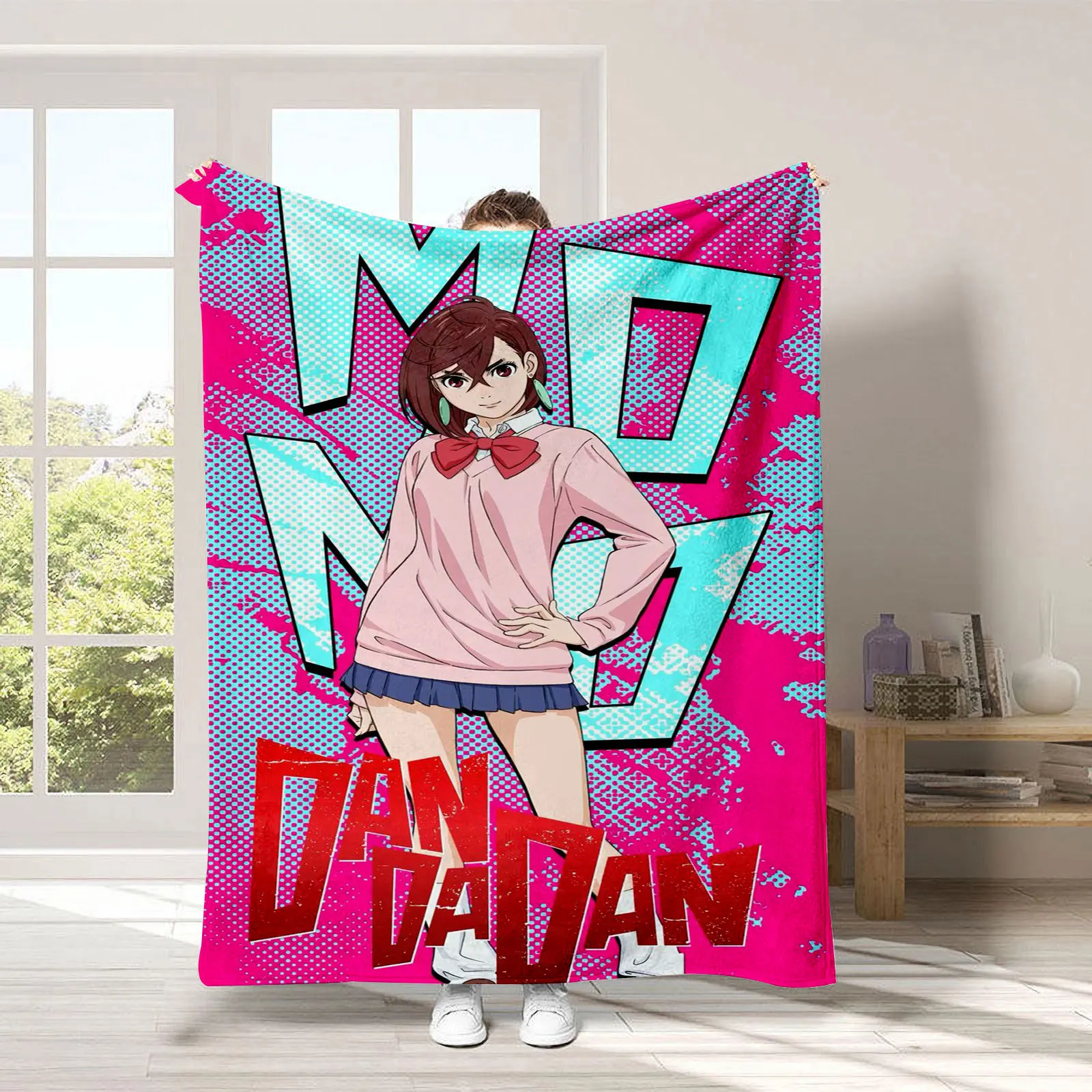 Cartoon Anime dandadan Coperta Kawaii Ayase Momo Coperta in flanella per la casa e la decorazione del divano da viaggio caldo e morbido per l'inverno 4