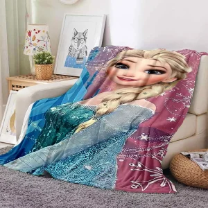 Coperte morbide dei cartoni animati Snow Queen Frozen Elsa, mantengono caldo la coperta comoda coperta per letti da picnic, divani, camera da letto di casa, bambini 1