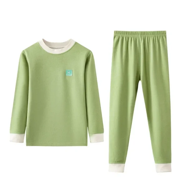 Set di biancheria intima termica per bambini 7A antibatterico autunno inverno vestiti caldi bambini lana natura seta Teen Boys Girls Loungewear 6