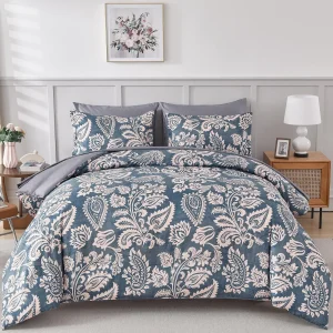 Set trapunta con motivo paisley con federa da 2 pezzi Piumini caldi primaverili e autunnali Coperta delicata sulla pelle Letto matrimoniale singolo 1