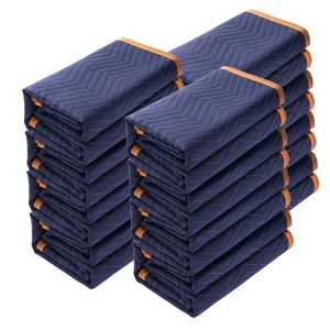 SucceBuy Coperte per traslochi da 35/65 libbre 12 confezioni 80" x 72" Coperta da imballaggio Cuscinetti per traslochi resistenti per proteggere gli elettrodomestici dei mobili 1