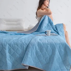 Nuova morbida coperta rinfrescante, leggera, liscia, aria condizionata, trapunta estiva leggera, copriletto freddo a doppio lato 1