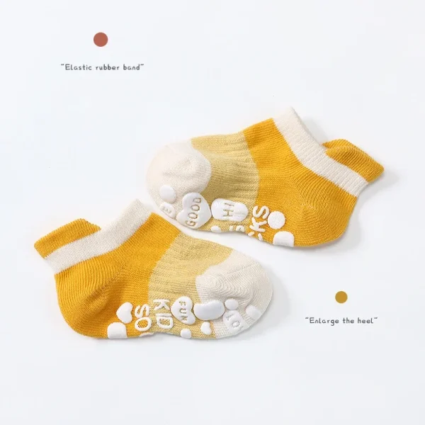 5 paia di calzini antiscivolo per bambini in cotone per bambini, ragazzi, bambine, calzini estivi per bambini, inverno, primavera, 0-8 anni 5