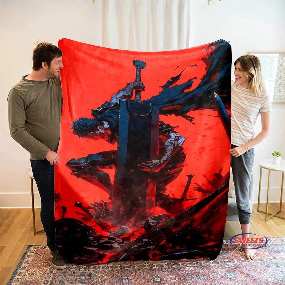 Coperta in morbida flanella Berserk classica 3D per letto, camera da letto, divano, picnic, tiro caldo per il tempo libero all'aperto, regalo per il pisolino 4