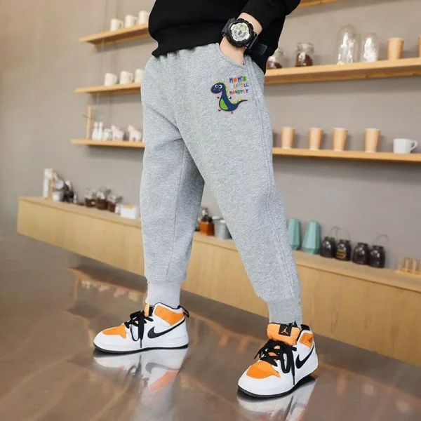 Pantaloni per bambini Cartoon Dinosaur Boy Pantaloni sportivi Primavera Autunno Bambino Casual Pantaloni per bambini Pantaloni sportivi per ragazzi Vestiti 3-14 anni 2