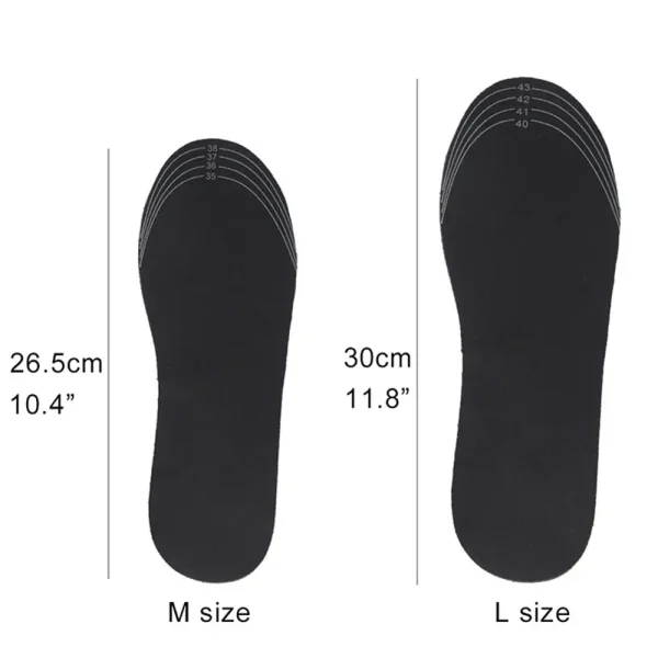 Solette per scarpe riscaldate USB Piedi Calzino caldo Tappetino Solette riscaldanti elettricamente Solette termiche calde lavabili Solette unisex WJ014 3
