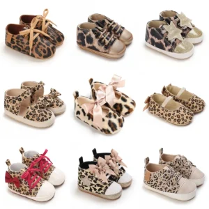 Scarpe sportive comode con stampa leopardata casual da bambina per bambina Scarpe da passeggio per interni ed esterni leggere e antiscivolo Primavera 1