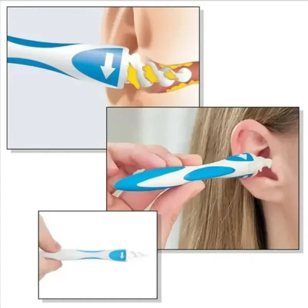 Strumento per la rimozione del cerume Detergente per le orecchie con silicone morbido 16 punte di ricambio semplicemente per afferrare l'estratto del cerume 4