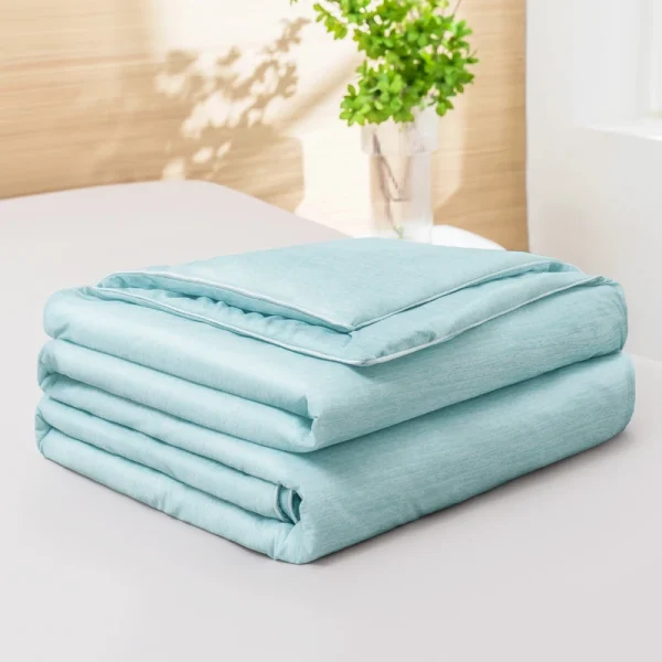 Coperta rinfrescante per letto Piumino setoso per aria condizionata Trapunta estiva leggera ghiacciata raffreddata con tessuto freddo e rinfrescante a doppio lato 3