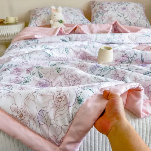 Estate Full Queen Divano traspirante Letto da ufficio Trapunte da viaggio Coperta da tiro Trapunta per aria condizionata Trapunta sottile e leggera 6