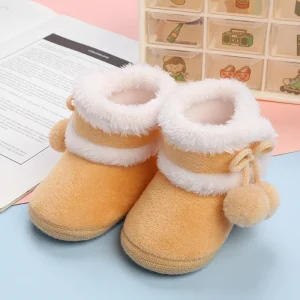 Stivali da bambino caldi invernali per neonati Scarpe da bambino Ragazzi Ragazze Scarpe da ginnastica per bambini Fondo morbido Appartamenti per neonati Stivali da neve caldi 0-18M 1
